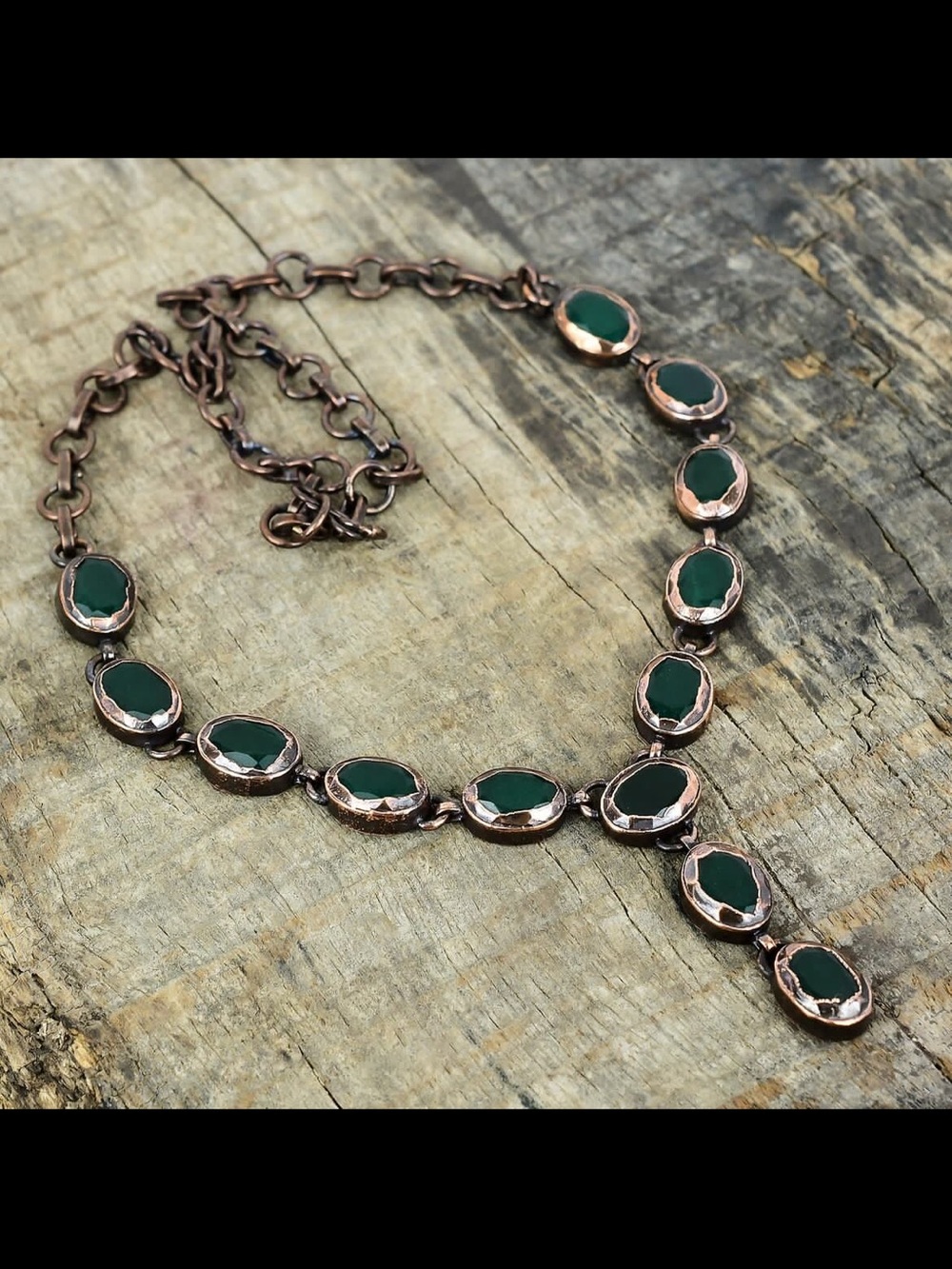 Zambian Emerald and Copper Necklace